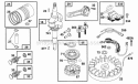 CrankshaftPiston GrpElect Diagram and Parts List for 093902-0122-02  Briggs and Stratton Engine